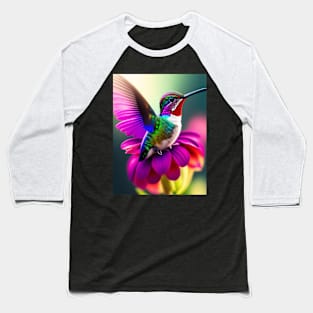 Manga Hummingbird Flying Cute Baseball T-Shirt